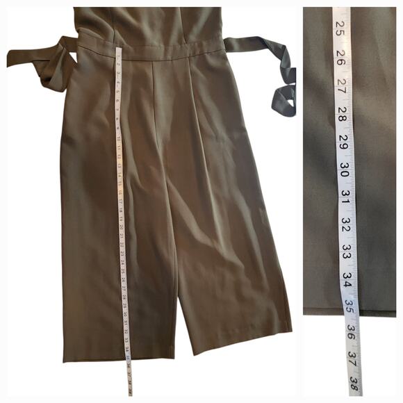 Banana Republic Cropped Wide-Leg Jumpsuit, olive green, size 10 - Picture 12 of 14